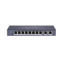 HIKVISION SWITCH 8P LAN 10/100M RJ45 POE+2P GIGABIT RJ45 HIKVISION DS-3E0310P-E/M 802.3AF/AT, POE PO