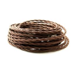 CAVO TRECCIA 3X0.75 MARRONE PREZZO AL MT