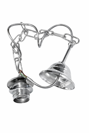 Kit sospensione portalampada E27 finitura cromata con catena