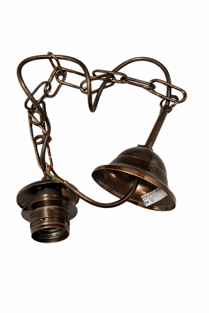 Kit sospensione portalampada E27 finitura brunito con catena