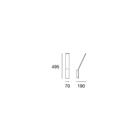 Lama 7104 lampada da parete struttura in alluminio Led 21W 3000K