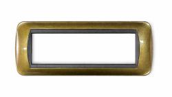 Bticino Living International l4807ot placca 7 posti ocra metallica