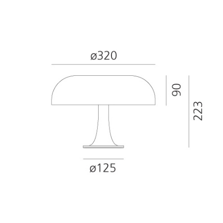 Lampada da tavolo Artemide Nessino Rosso 0039080A