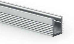 PROFILO DA SUPERFICIE IN ALLUMINIO 2 METRI + COVER OPALE + 2 TAPPI