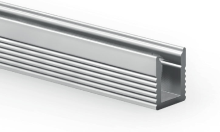PROFILO DA SUPERFICIE IN ALLUMINIO 2 METRI + COVER OPALE + 2 TAPPI
