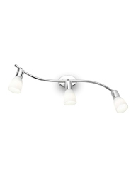 IDEAL LUX SNAKE APPLIQUE ATTACCO PICCOLO E14 IN METALLO CROMATO COLORE BIANCO 002774  