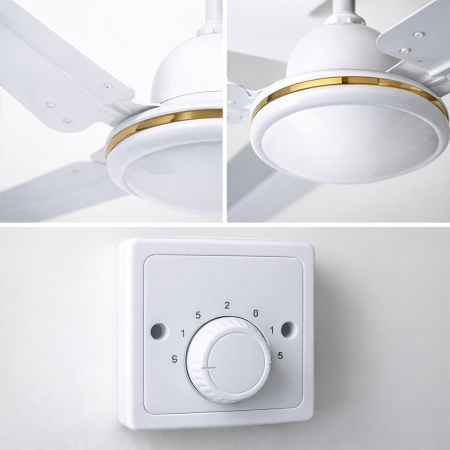 Ventilatore da soffitto 3 Pale, Diametro 140cm, 5 velocità