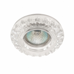 Faretto da incasso F80 con fissaggio tondo, vetro trasparente, foro di installazione Ø 80 mm, fascio luminoso 20°.