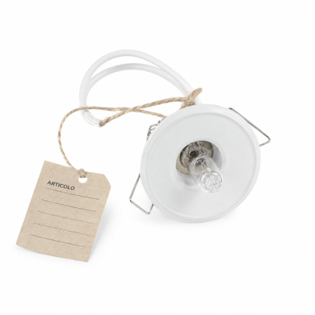 FARETTO DA INCASSO F25 SPILLO TONDO BIANCO 12V
