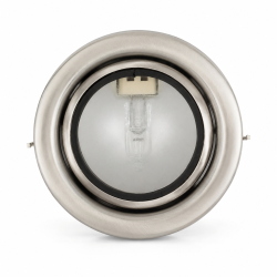 Faretto da Incasso F58 Spillo Orientabile Tondo Cromo Satinato con Vetro – 12V 20W