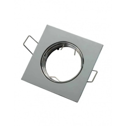 Faretto ad incasso orientabile quadrato Cromo LED 50W 230V IP20 per lampade GU10 LAMPO DIKORSQ230/CR/SL