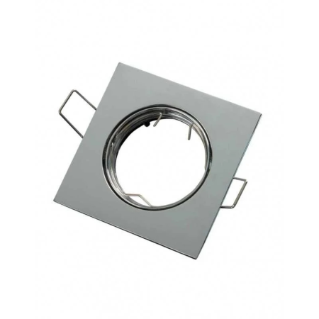 Faretto ad incasso orientabile quadrato Cromo LED 50W 230V IP20 per lampade GU10 LAMPO DIKORSQ230/CR/SL