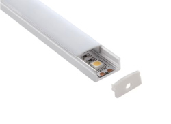 Kit profilo in alluminio superficie di 2 metri per strisce led Lampo PRKITSUP  