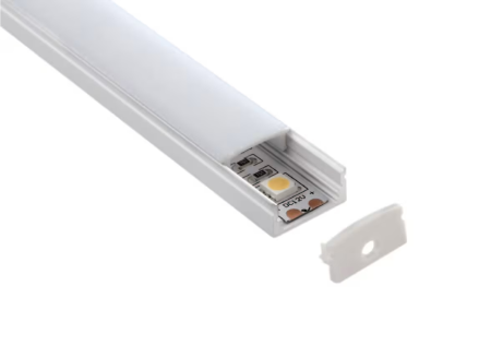 Kit profilo in alluminio superficie di 2 metri per strisce led Lampo PRKITSUP  