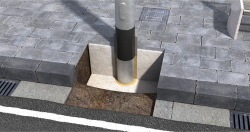 GTPA-252/95-450 GUAINA ANTICORROSIVA TERMORESTRINGENTE PER PROTEZIONE PALI
