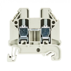Morsettiera passante Wieland serie WT 6, grigia, a livello singolo, con terminazione a vite.