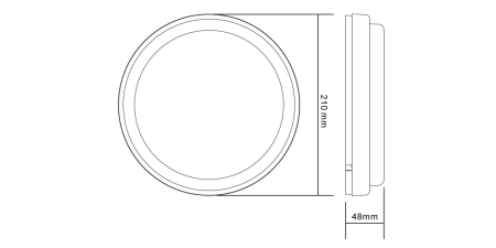 Applique CCT Tonda 15W IP54 3000-4000K