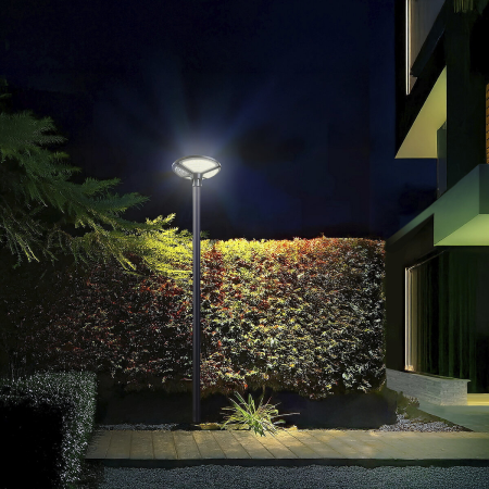Testa palo Solare ricaricabile LED 30W - 4800lm - 3000-4000-6500K - 140° 