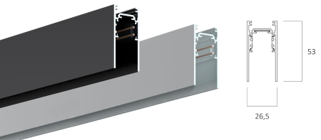 BINARIO MAGNETICO 3MT BIANCO 48V LEDCO MG540/BI/3MT