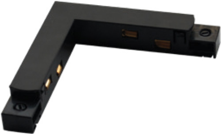 GIUNZIONE ANGOLARE ELETTRICA 90° NERA LEDCO PER BINARI 48V