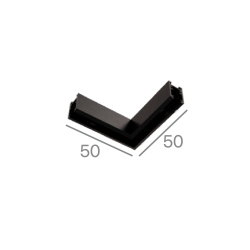 GIUNZIONE ANGOLARE MECCANICA 90° NERA PER BINARIO 24V LEDCO MOCO140/NE2