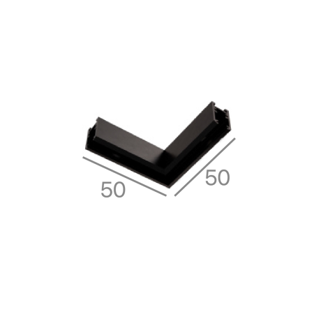 GIUNZIONE ANGOLARE MECCANICA 90° NERA PER BINARIO 24V LEDCO MOCO140/NE2