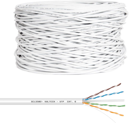 VulTech SC13502-305 Lan Categoria 6 UTP 23AWG Bobina di Rete Ethernet Cat6