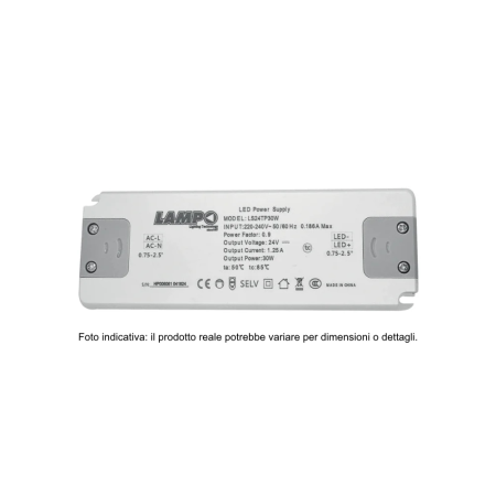 Alimentatore Driver LED Termoplastico Lampo LS12TP8W 8W 12V DC IP20  