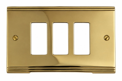 VIMAR PLACCA PER 503 3 MODULI OTTONE CON VITI 