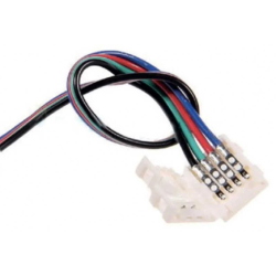 CONNETTORE SINGOLO STRIP RGB 10 MM. CON CAVO