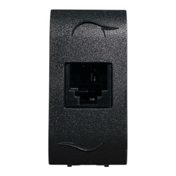 Marlanvil Onda 7764.4 Presa Telefonica RJ11 6P/4C, Antracite, 1 modulo