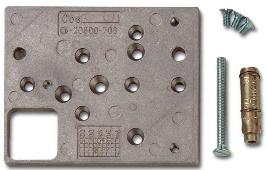 ARITECH ANTINTRUSIONE VM600 Piastra di fissaggio a giorno per serie VV600PLUS. Omologato IMQ II e III Livello 