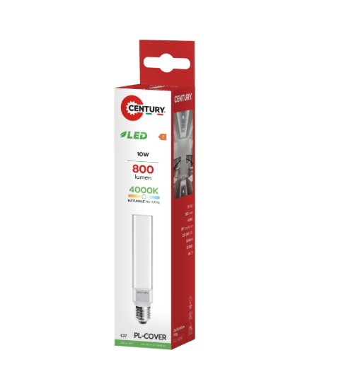 LAMPADINA LED TUBOLARE E27 10W 4000°K
